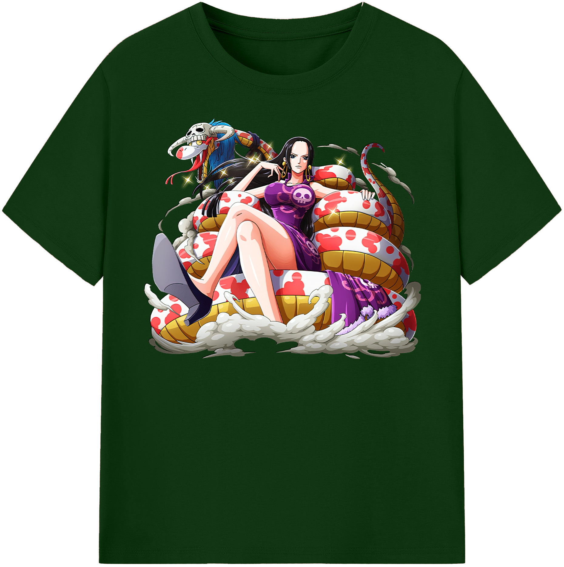 ワンピース ボア・ハンコック ONE PIECE Boa·Hancock 綿100％半袖Tシャツ（フロントプリント）
